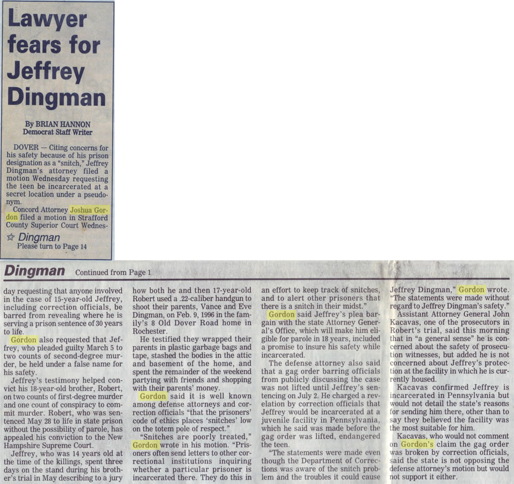 Lawyer fears for Jeffery Dingman